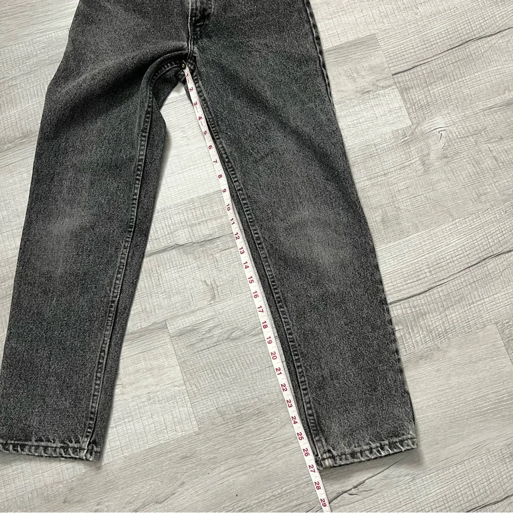 VINTAGE SLIM STRAIGHT Faded Black Jeans Size 24